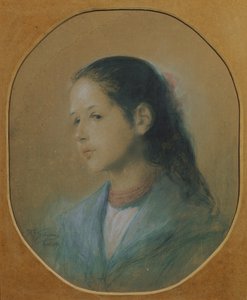 Dama con collana di corallo