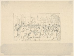 Elezioni a Baltimora, novembre 1862 da Confederate War Etchings, 1861-63 da Adalbert John Volck