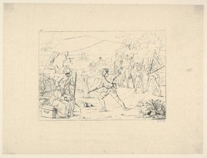 Formazione di bande di guerriglia dalle incisioni della guerra confederata