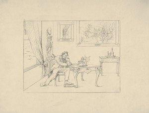 Scrittura della Proclamazione di Emancipazione da Confederate War Etchings, 1861-63 da Adalbert John Volck