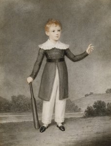 Ritratto di Edward Currie con una mazza da cricket, 1830 da Adam Buck