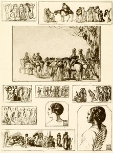 Danze rotonde, studi di teste e gruppi di figure da Adam Elsheimer
