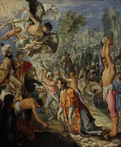 La lapidazione di Santo Stefano da Adam Elsheimer