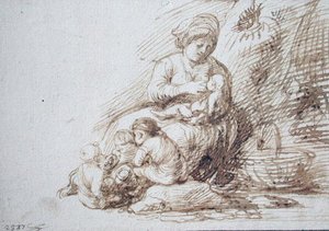 Donna che Allatta da Adam Elsheimer