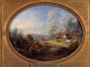 Scontro di cavalleria. Una battaglia sotto il regno di Luigi XIV da Adam Frans van der Meulen