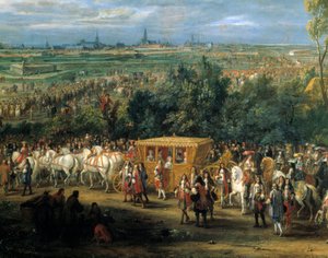 Ingresso del re Luigi XIV e della regina Maria Teresa il 30 luglio da Adam Frans van der Meulen