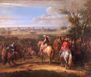 Luigi XIV a un assedio da Adam Frans van der Meulen