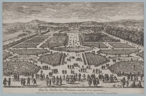 Il Giardino delle Tuileries, 1680 da Adam Perelle