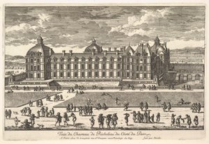 Veduta del Castello di Richelieu dal lato del parco, XVII secolo da Adam Perelle