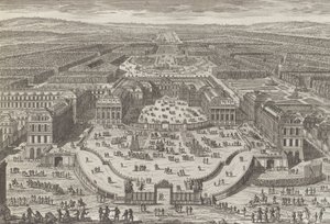Veduta generale del castello di Versailles, 1680 da Adam Perelle