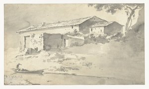 Casa in un paesaggio meridionale da Adam Pijnacker