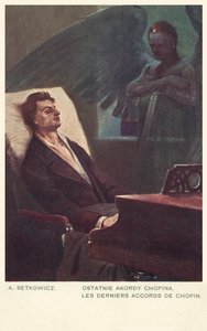 Gli ultimi accordi di Chopin (litografia a colori) da Adam Setkiewicz