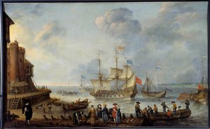 Nave dipinta da Adam Willaerts (1577-1664) 17° secolo, Le Havre, Museo delle Belle Arti