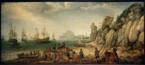 Caccia alle capre selvatiche su una costa rocciosa da Adam Willarts
