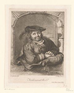 Ritratto di Ferdinand Bol in una finestra da Adam von Bartsch