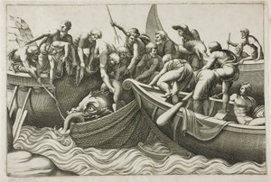 Pescatori che Catturano un Mostro Marino da Adamo Scultori
