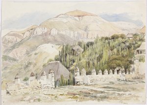 Recinto della chiesa, Metztitlán, Hidalgo, Messico da Adela Breton