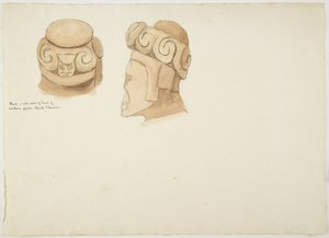 Figura in argilla o pietra da Tiahuanaco (Tiwanaku), Bolivia da Adela Breton