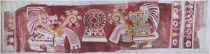 Copia di un dipinto murale dalla Casa de Barrios a Teopancaxco, Teotihuacan, Stato del Messico da Adela Breton