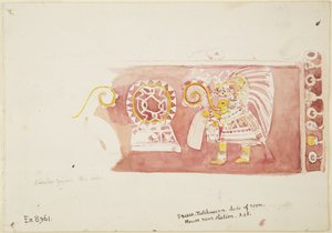 Affresco dalla Casa de Barrios, Teopancaxco, Teotihuacan, Messico da Adela Breton