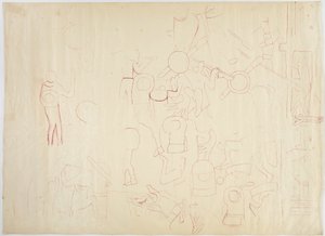 Parete sud, Tempio Superiore dei Giaguari, Chichen Itza, Messico da Adela Breton