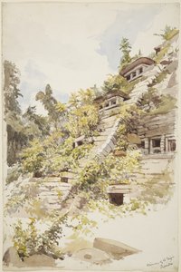 Scalinata della Piramide delle Nicchie, El Tajin, Papantla, Messico da Adela Breton