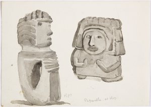 Figure in pietra a Papantla, Messico da Adela Breton
