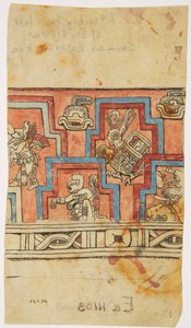 Fregio in stucco ad Acanceh, Messico