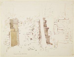 Il grande sito delle rovine a Chicualoque (vicino a Papantla) Veracruz, Messico (raffigurante i muri di pietra)