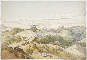 Veduta dal Cerro de Navajas, Hidalgo, Messico da Adela Breton