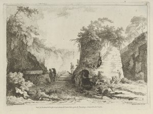 Veduta della tomba di Virgilio da Differentes vues dessiné d