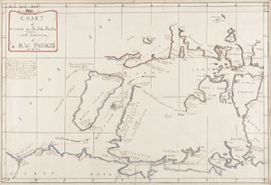 Carta della ricerca di Sir John Franklin e scoperta del Passaggio a Nord-Ovest da Admiral Edward Augustus Inglefield