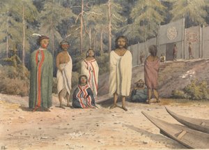 Indiani a Fort Rupert, Isola di Vancouver, luglio 1851 [Canada]