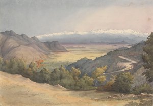 Pianura di Santiago, Cile, dalla Cuesta del Prado, 7 gennaio 1851 da Admiral Sir Edward Gennys Fanshawe