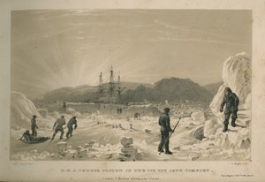 La H.M.S. Terror congelata nel ghiaccio al largo di Cape Comfort da Admiral William Henry Smyth