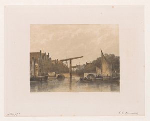 Veduta dello Zwanenburgwal da Adolf Carel Nunnink