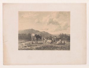 Paesaggio con bestiame da Adolf Carel Nunnink