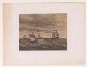 Barche a vela su mare agitato