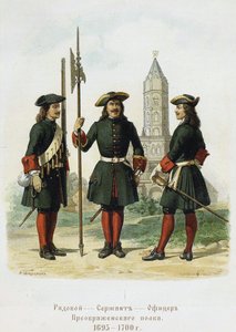 Uniformi da parata del Reggimento Preobrazhensky nel 1695-1700, 1901-1904