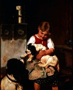 Ragazza giovane con cucciolo