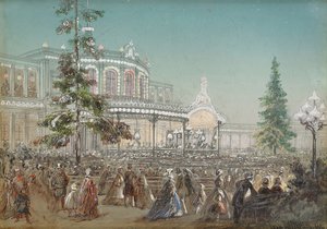Celebrazione del 25º anniversario della ferrovia di Tsarskoe Selo alla sala concerti della stazione ferroviaria di Pavlovsk
