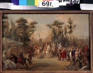 La caccia dello zar nel XVI secolo da Adolf Jossifowitsch Charlemagne