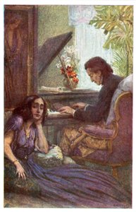 Musicista e compositore, Frederic Chopin, con George Sand di Adolf Karpellus da Adolf Karpellus