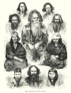 Popolo Ainu del nord del Giappone da Adolf Neumann