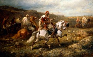 Beduini in viaggio da Adolf Schreyer