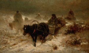 Ritorno a casa, XIX secolo da Adolf Schreyer