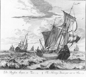 «I buizen prendono il largo» (n. 11 della serie sulla pesca delle aringhe) da Adolf van der Laan