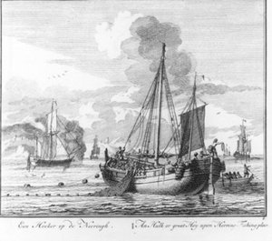 “Un pescatore di aringhe al lavoro” (n. 8 della serie sulla pesca delle aringhe) da Adolf van der Laan
