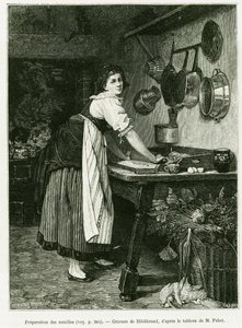Preparazione dei noodles (incisione)