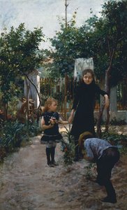 Bambini in giardino